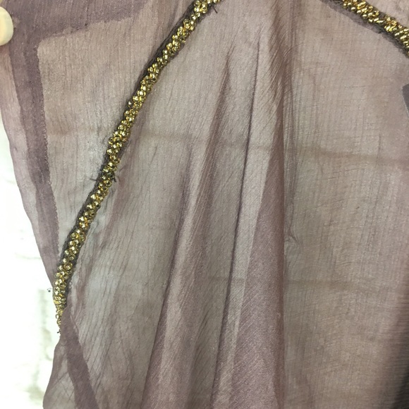Antik Batik Brown Bead Faux Wrap Rai Top Large NWT - Picture 4 of 8